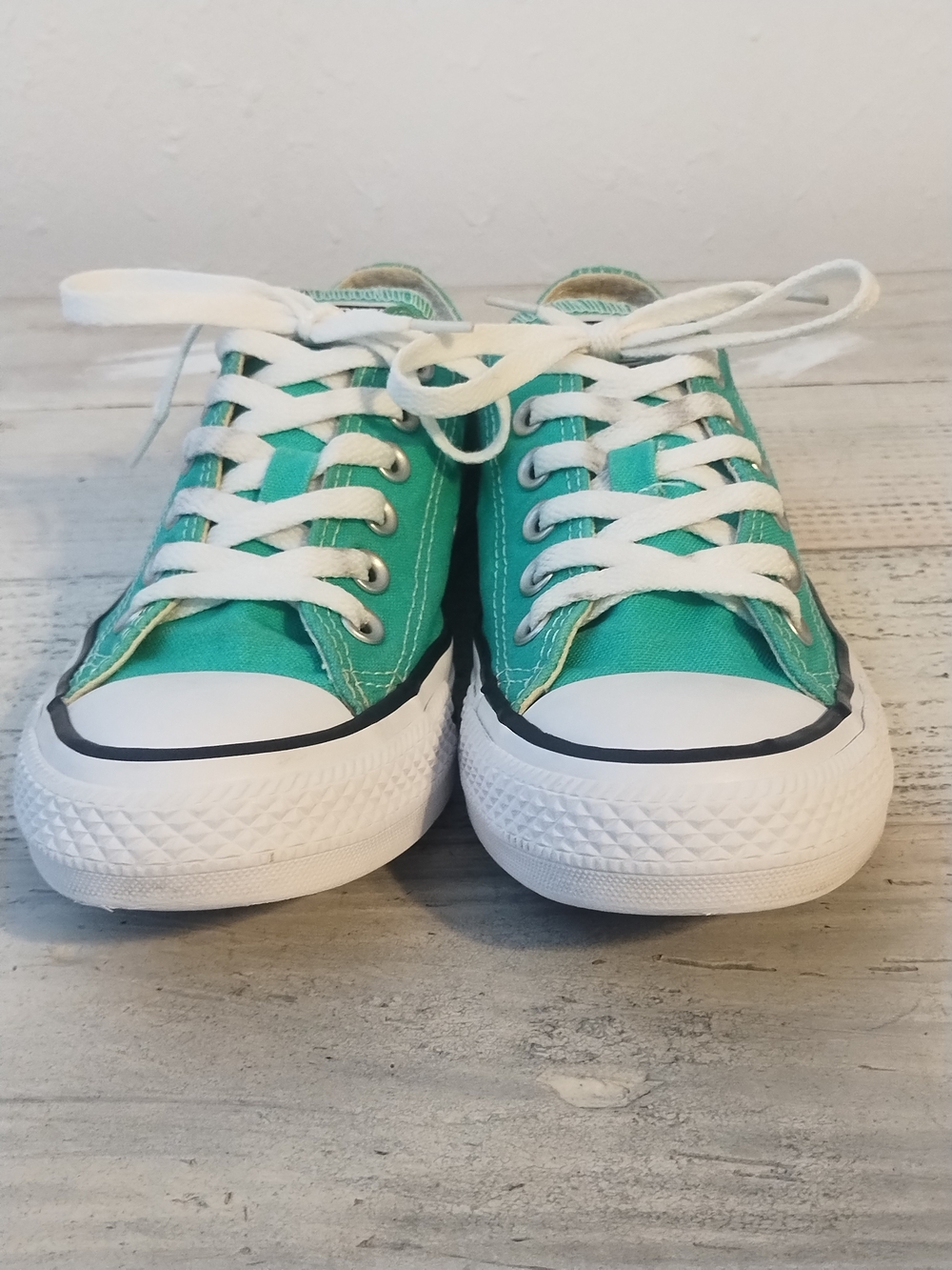 Vintage Converse Unisex CT All Star 155737F Teal Green Sneakers w 7/ mens 5 - Picture 2 of 14